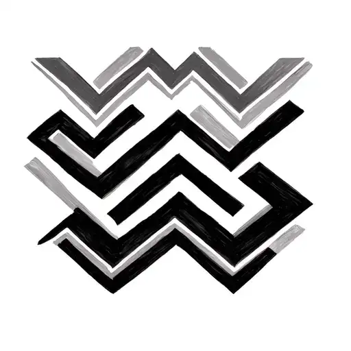 Samoan chevron zig zags back of hand tattoo design idea