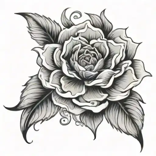 cancer horoscope June flower tattoo design idea