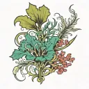 seaweeds tattoo design idea