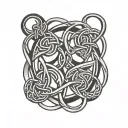 mother and two sons celtic symbol intertwined tattoo design idea