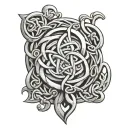 mother and two sons celtic symbol intertwined tattoo design idea
