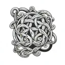 mother and two sons celtic symbol intertwined tattoo design idea