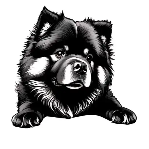 chow chow dog tattoo design idea