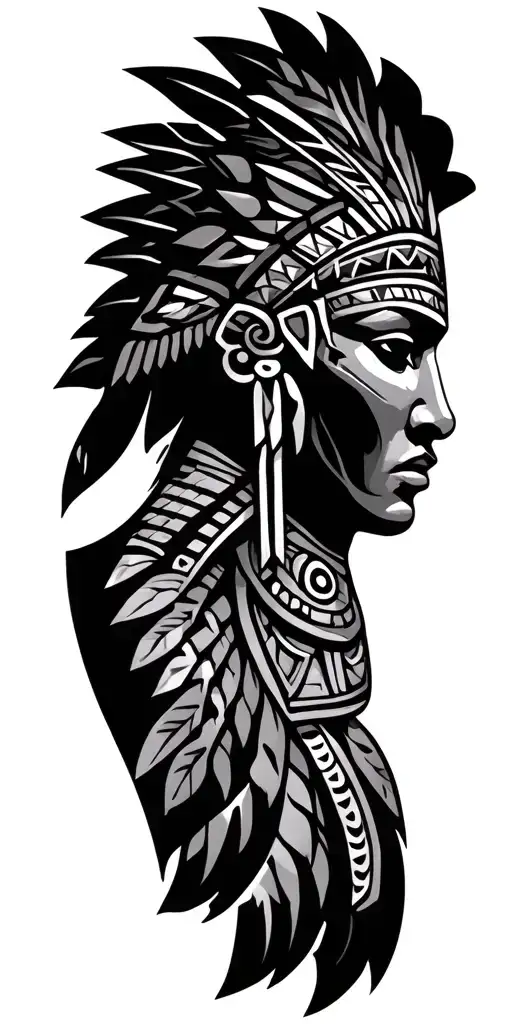 aztec heritage tattoo design idea