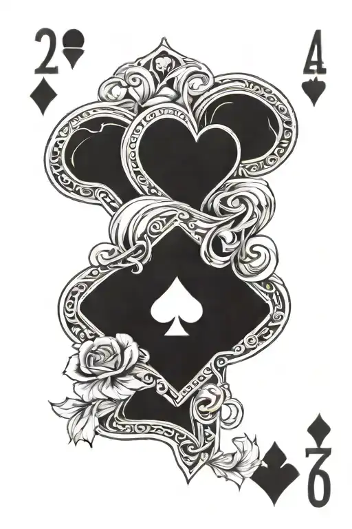 deck of card tattoo design idea