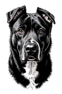 Great dane Akita dog tattoo design idea
