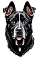 Great dane Akita dog tattoo design idea
