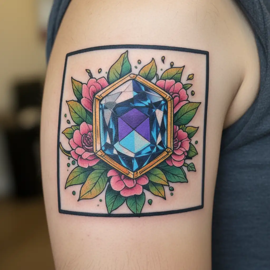 Birthstone tattoo design idea