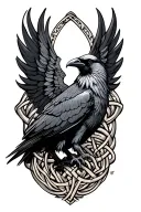 celtic raven tattoo design idea