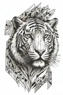 white tiger head tattoo design idea