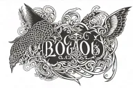 2001 birth year tattoo design idea