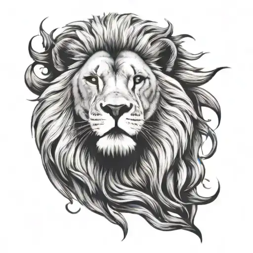 lion biblical verse tattoo design idea