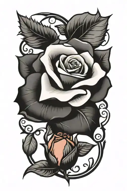 american traditional rose small tattoo tattoo design idea