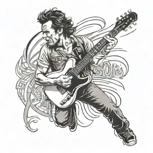 born to run bruce Springsteen tattoo design idea