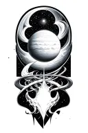 Uranus tattoo design idea