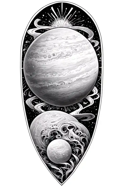 Uranus tattoo design idea
