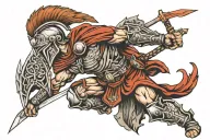 Spartan warrior tattoo design idea