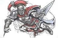Spartan warrior tattoo design idea