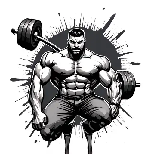 Powerlifting tattoo design idea
