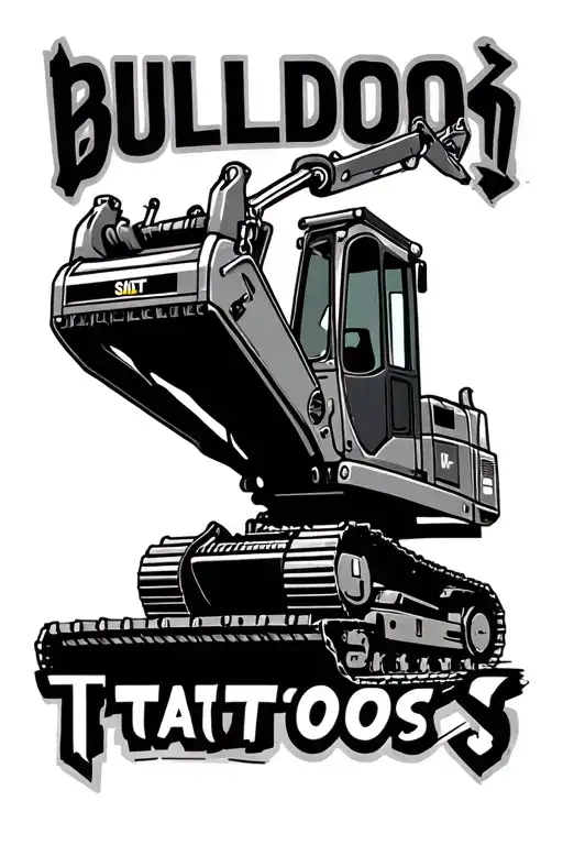 bulldozers tattoo design idea
