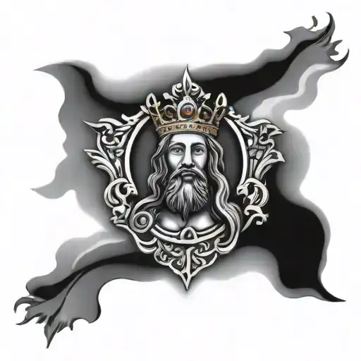 Christ Is King tattoo design idea