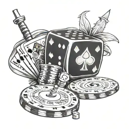 life is a gamble tattoo design idea