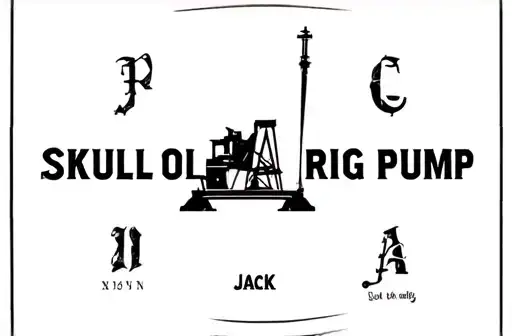 "Skull oil rig pump jack" tattoo design idea