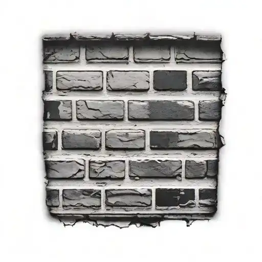 Brick wall tattoo design idea