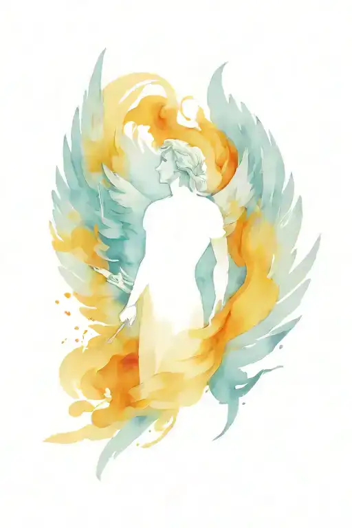 Meaningful warrior angel for men tattoo design idea