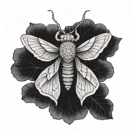 Poodle Moth tattoo design idea