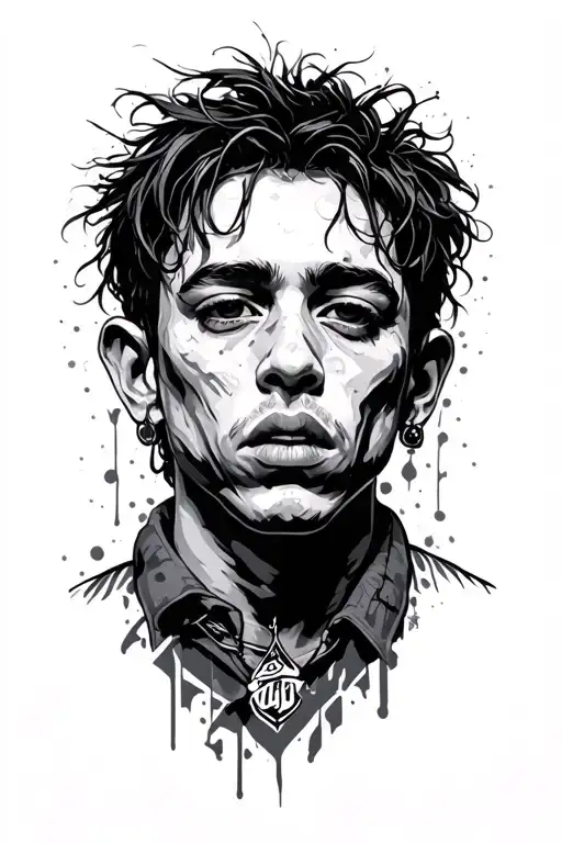 juice wrld 999 anxiety tattoo design idea