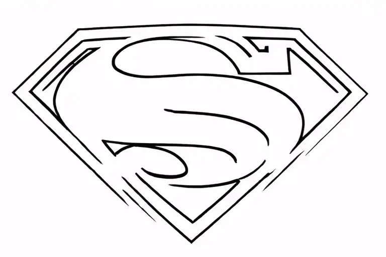 Superman insignia tattoo design idea