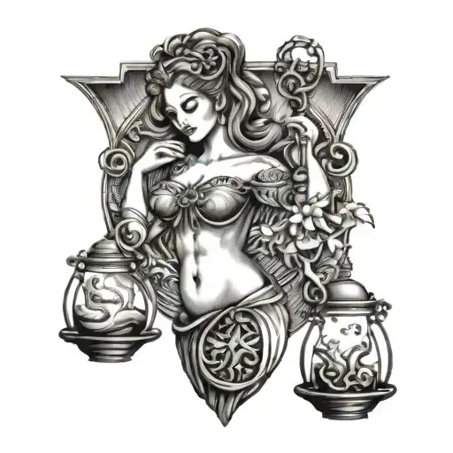 Aquarius, pices and libra tattoo design idea