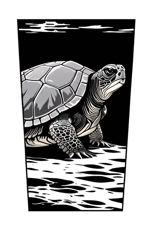 loggerhead turtle tattoo design idea