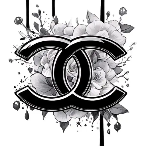 Chanel logo CJ tattoo design idea