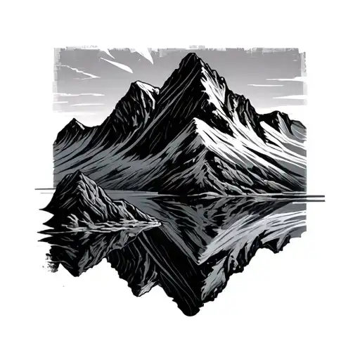 ben nevis scotland mountain range tattoo design idea