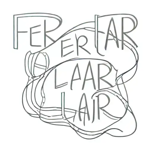 a test tattoo that says fear is a liar tattoo design idea