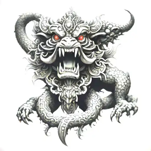 rahu tattoo design idea