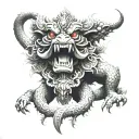 rahu tattoo design idea