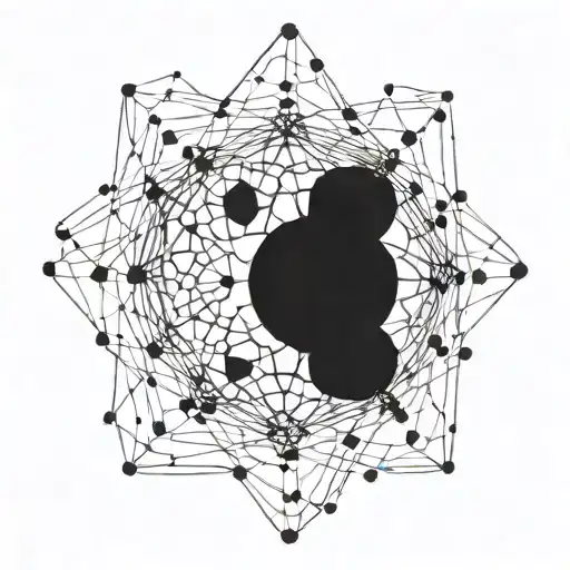 LSD molecule forming the shape tattoo design idea