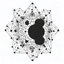 LSD molecule forming the shape tattoo design idea