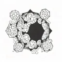 LSD molecule forming the shape tattoo design idea