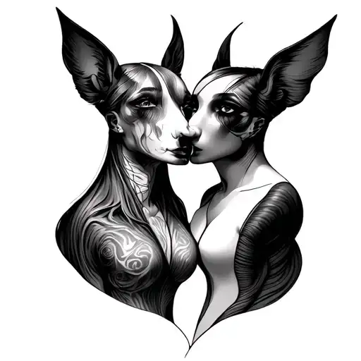 Couples Matching tattoo design idea