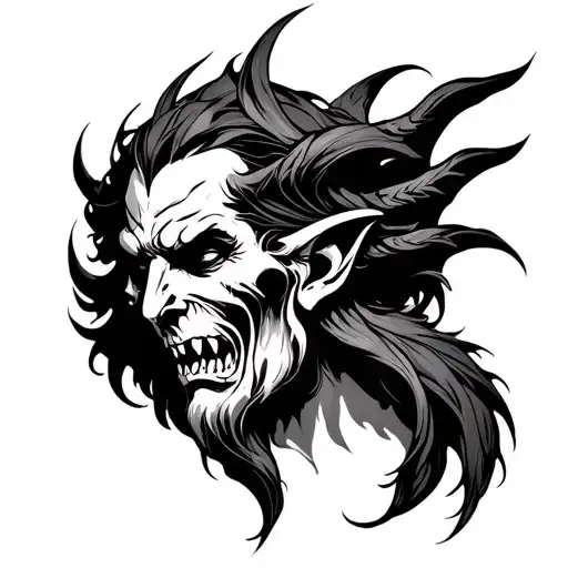 iblis is god tattoo design idea