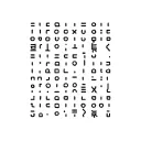 "ႱႠႵႠႰႧႥႤႪႭ" qr code formed with letters given below tattoo design idea