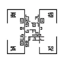 "ႱႠႵႠႰႧႥႤႪႭ" qr code formed with letters given below tattoo design idea