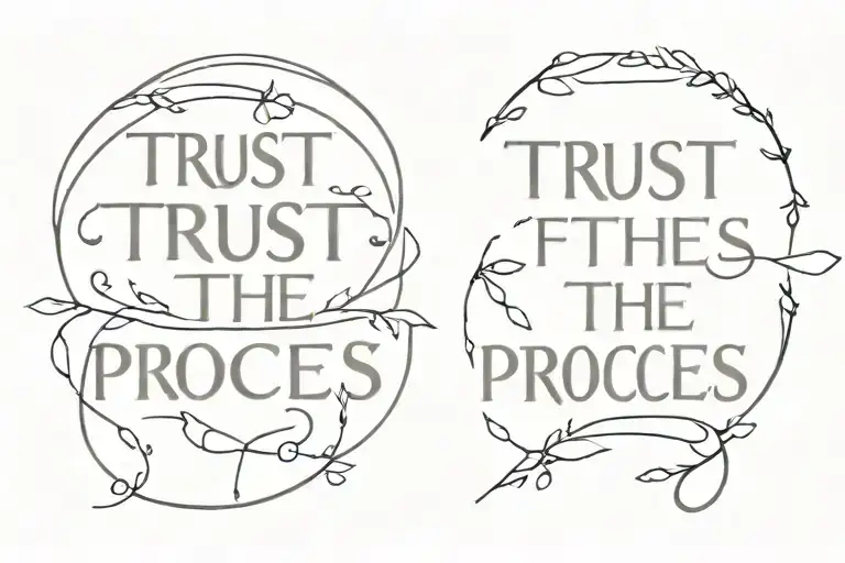 trust the process written tattoo design idea