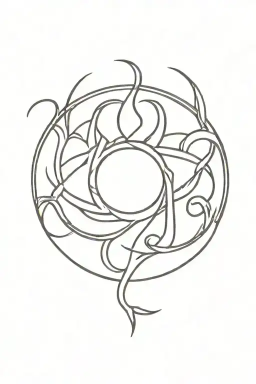 Phoenix, Sun, Moon, Celtic Symbol Strength tattoo design idea