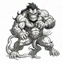 dbz great ape tattoo design idea