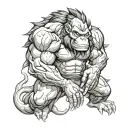 dbz great ape tattoo design idea
